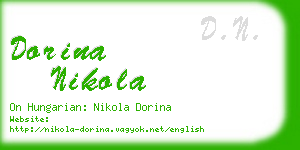 dorina nikola business card